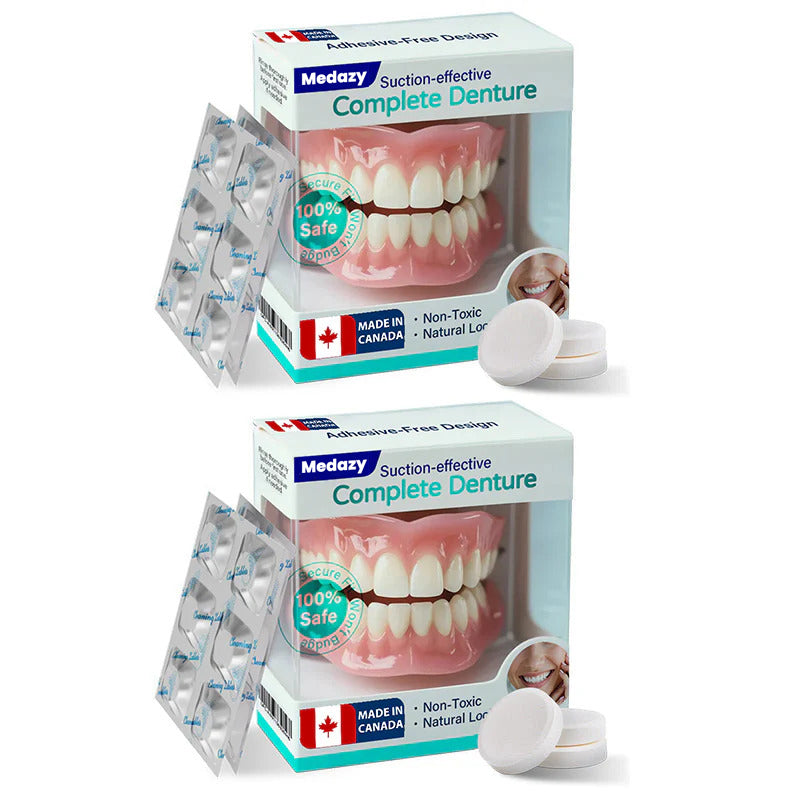 ✅ Proudly made and shipped from Canada| Medazy® Suction-fit Complete Denture 🦷🍎🍏