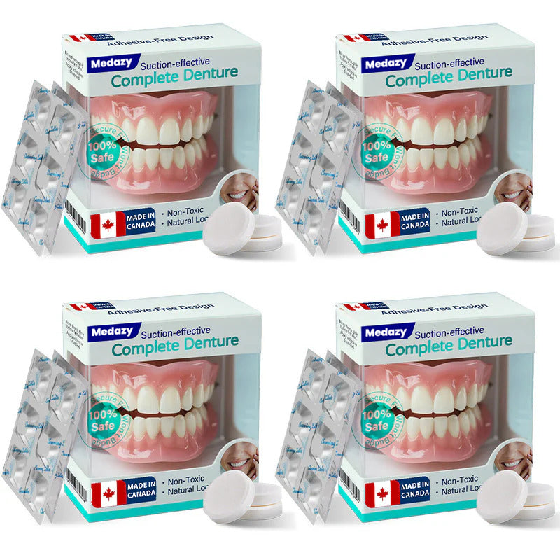 ✅ Proudly made and shipped from Canada| Medazy® Suction-fit Complete Denture 🦷🍎🍏