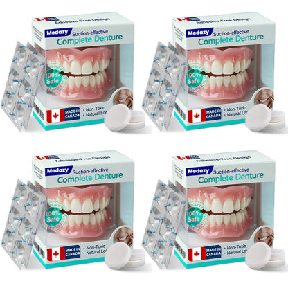 ✅ Proudly made and shipped from Canada| Medazy® Suction-fit Complete Denture 🦷🍎🍏