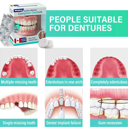 ✅ Proudly made and shipped from Canada| Medazy® Suction-fit Complete Denture 🦷🍎🍏