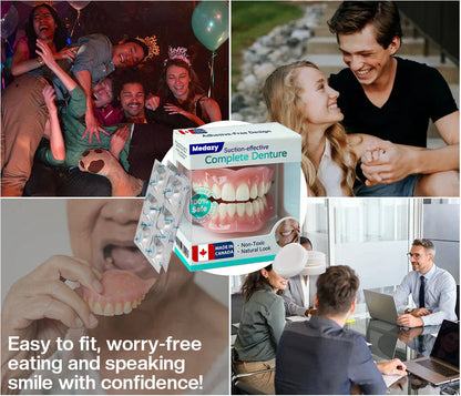 ✅ Proudly made and shipped from Canada| Medazy® Suction-fit Complete Denture 🦷🍎🍏