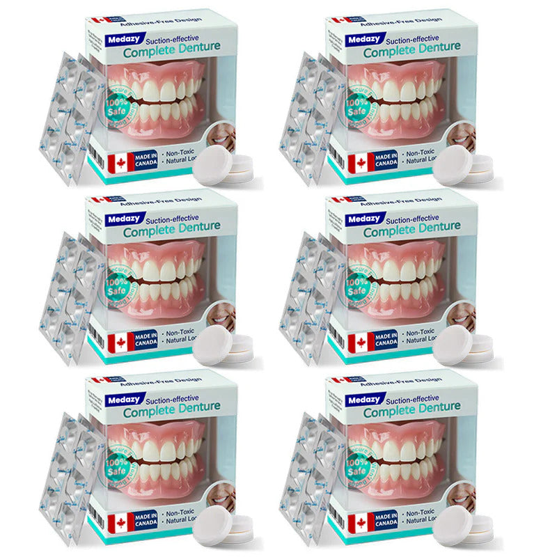 ✅ Proudly made and shipped from Canada| Medazy® Suction-fit Complete Denture 🦷🍎🍏